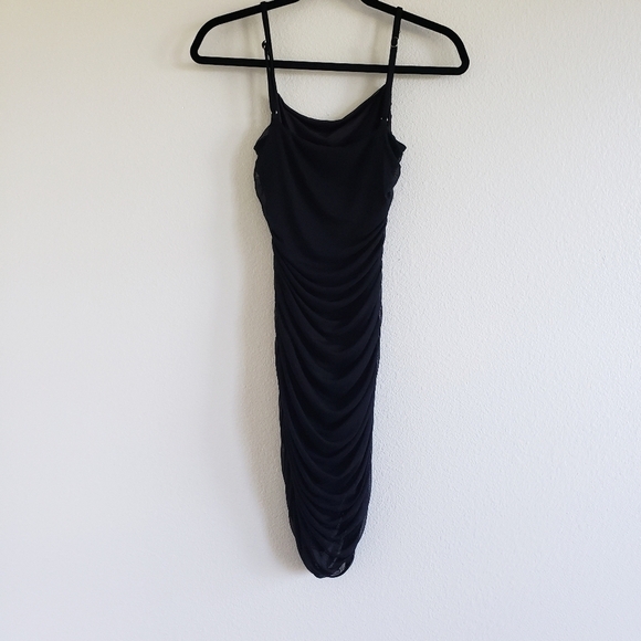 Lovers and Friends Black Bodycon Ruched Mini Dress size Small - Picture 12 of 16
